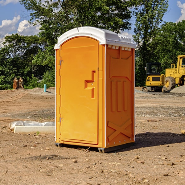 can i customize the exterior of the porta potties with my event logo or branding in Assyria MI